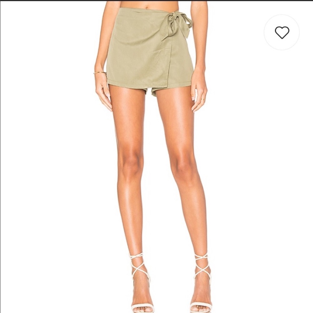 By The Way. Trina Wrap Skort in Olive
